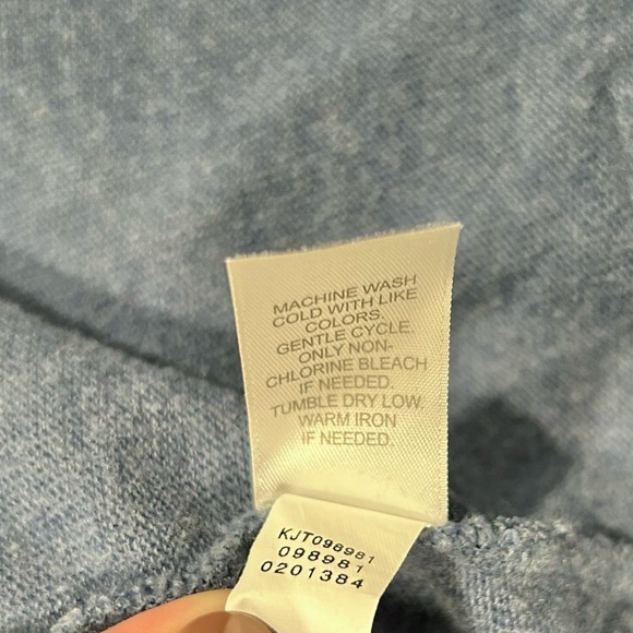 Pure J Jill Hooded Cardigan Sweater Tunic Blue Long Sleeve Pockets Snap Size S - Picture 7 of 8